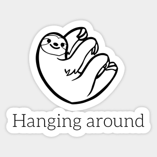 Sloth Hanging Around Sticker